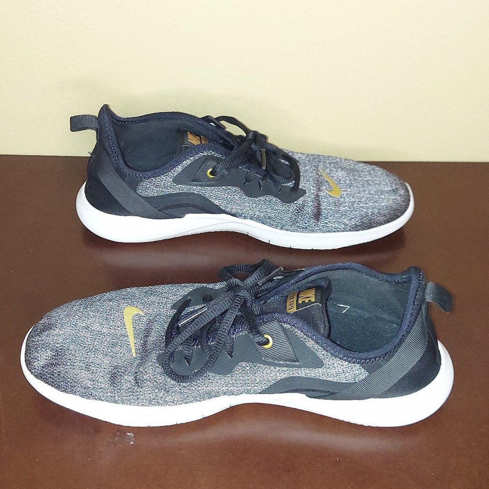 Nike Flex TR 9 Women Size 11 - Nike Flex TR 9 Gunsmoke Black Gold